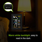 BALDR Wireless Color Weather Station DigitalThermometer Hygrometer Clock Calendar Barometer Sun Time Forecast Trend Sensor -40℃