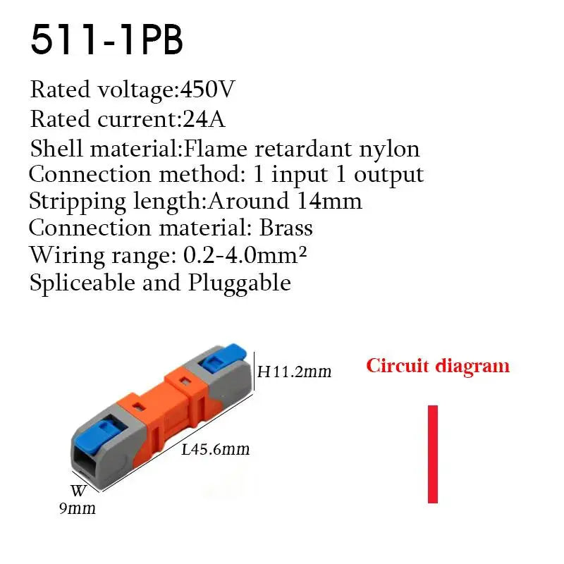 10PCS Electrical Quick Terminal Blocks Lever Universal Compact Cable LED Wire Connectors 1/2/3/4/8/10 Pins Plugable Spliceable