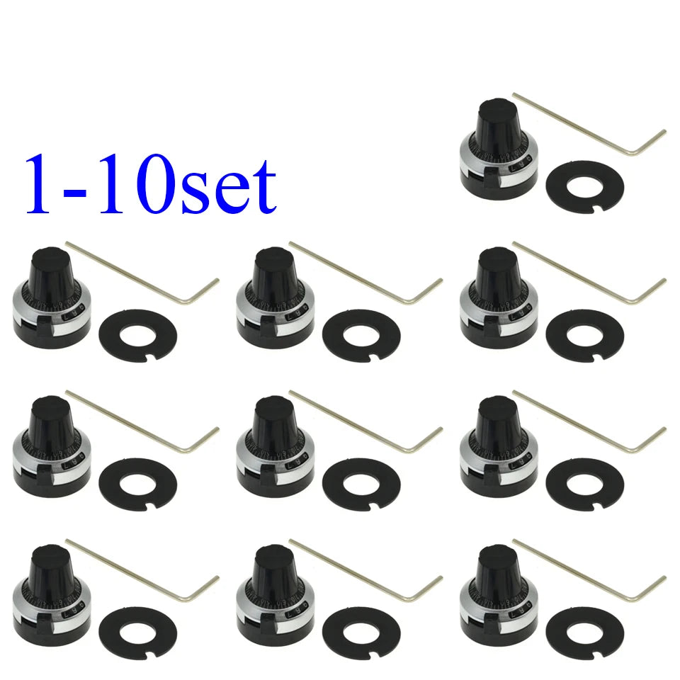 WXD3-13 3590S 4mm 6mm 6.35mm Potentiometer Precise Dial  knob  with locking  3590 Knob hat Kit