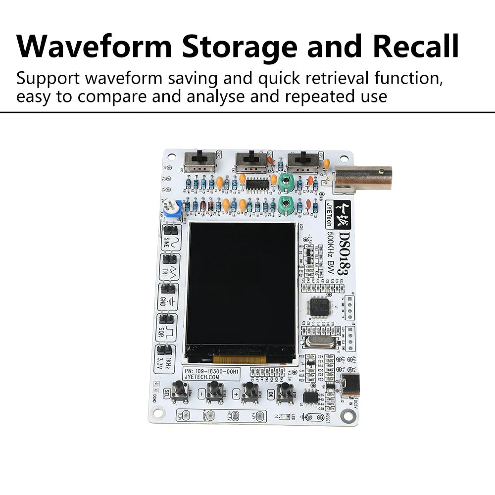 DSO183 Digital Oscilloscope Module DIY Loose Part Teaching Practical Training Electronic Production Kit DC 5V 0-500KHz Type C