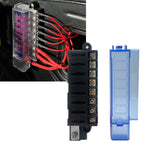 4/6/8 Ways Circuit Fuse Block #5045 ST Blade Fuse Box with Cover for Car Boat Marine