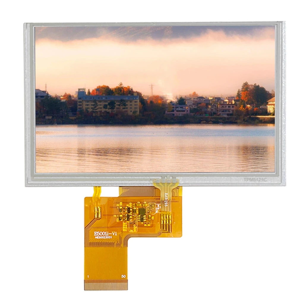5 Inch TFT LCD Display Modules HD 800*480 RGB IPS 40Pin 3.3V ILITTEK Driver 500 Illumination Capacitive Resistance Touch Screen