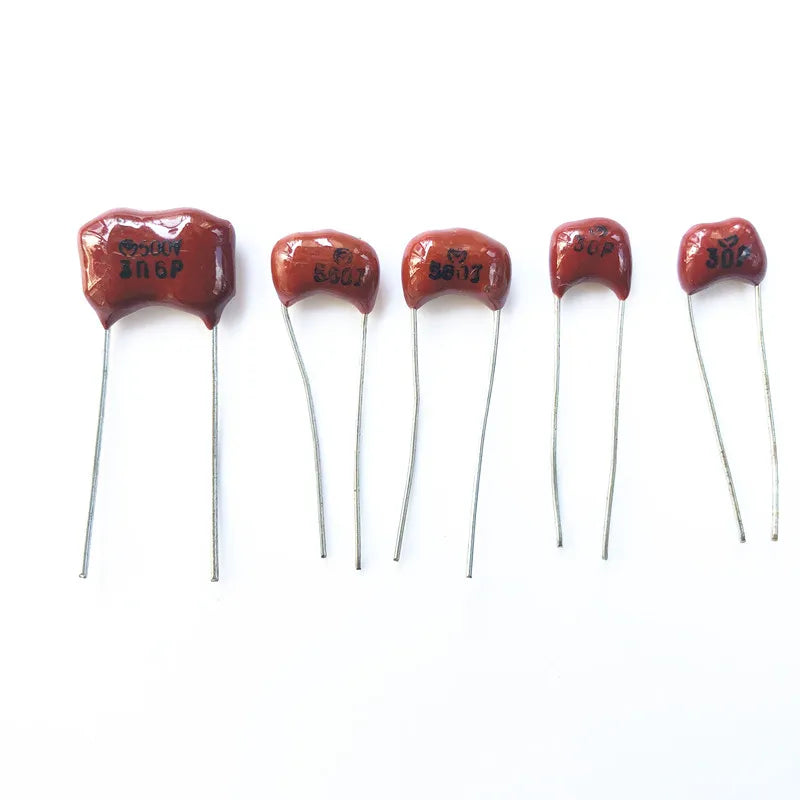 Silver mica capacitors Used in high-end products 63V 100V 500V Guitar Amplifier Silver MICA Capacitor  Radial For Audio Amp 1PCS
