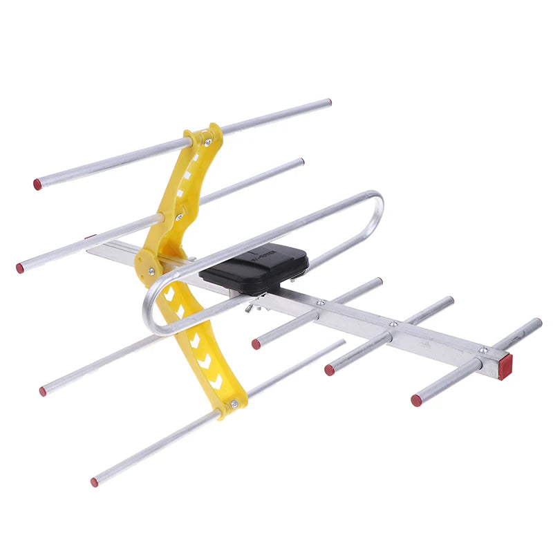 Outdoor 100Mile Amplified 8 Yagi Antenna HD TV 10dB Long Range UHF/VHF/FM HDTV