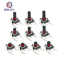 Momentary Tactile Tact Push Button Switch Right Angle Horizontal holder With Stent 6*6*4.3/5/6/7/8/9/10/11/12/mm 6x6