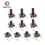 Momentary Tactile Tact Push Button Switch Right Angle Horizontal holder With Stent 6*6*4.3/5/6/7/8/9/10/11/12/mm 6x6