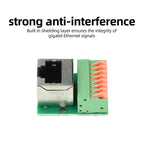 RJ45 Network Port Terminal Block Welding Free Data Adapter Board Female Socket Rail Installation Terminal Connector Power Supply