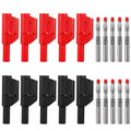 10Sets 4mm Banana Plug Connectors Stackable Banana Plugs Insulated Safety Fully Insulated Multimeter Test Leads Bananas Plugs
