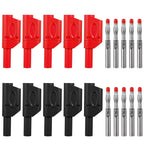 10Sets 4mm Banana Plug Connectors Stackable Banana Plugs Insulated Safety Fully Insulated Multimeter Test Leads Bananas Plugs