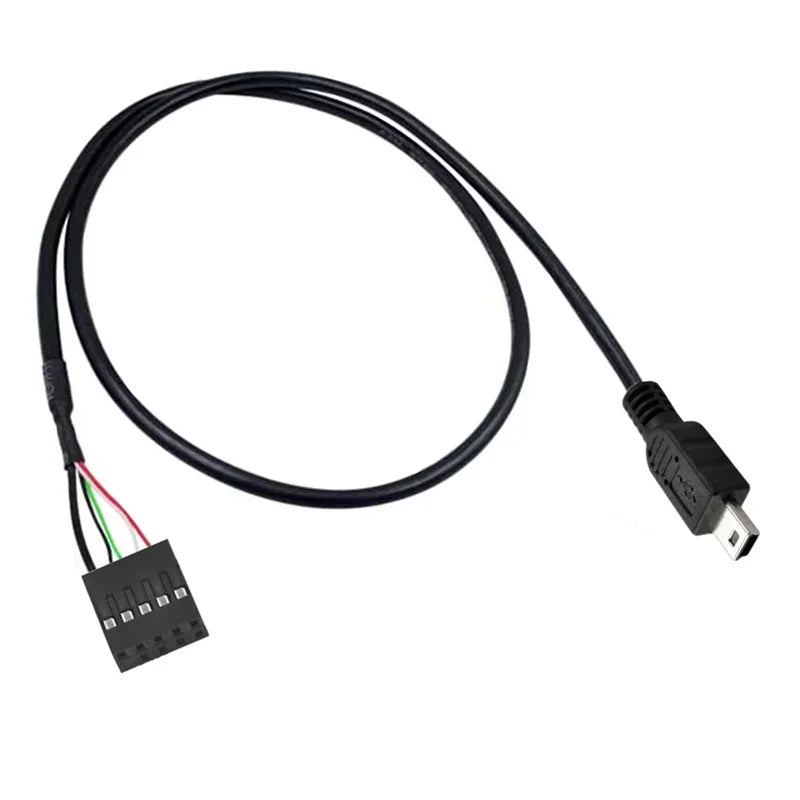 50CM USB 2.0 Micro 5Pin /Mini 5Pin Male To 9Pin Female 2.54 USB Header PCB Motherboard Cable Left/Right Angle