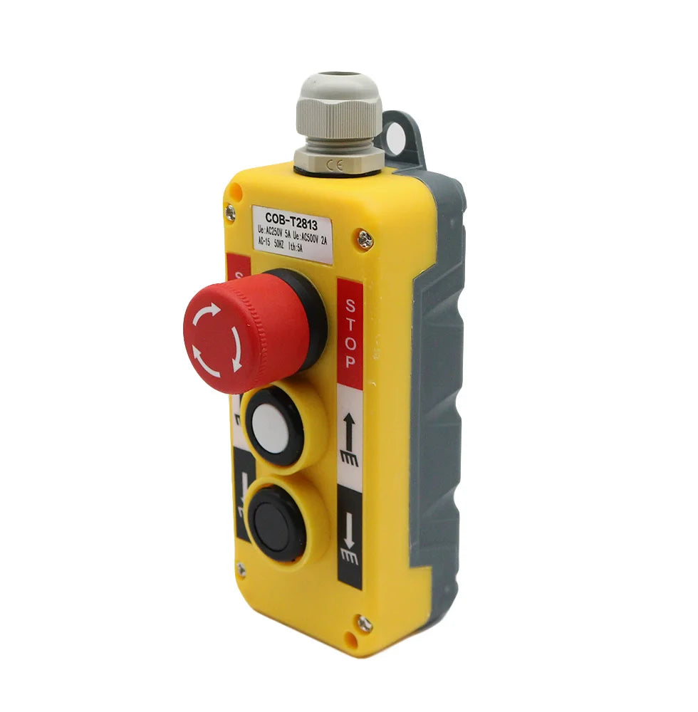 COP-T2813 Lifting Emergency Stop Button Switch Handle Industrial Remote Crane Loading and Unloading Elevator Handle