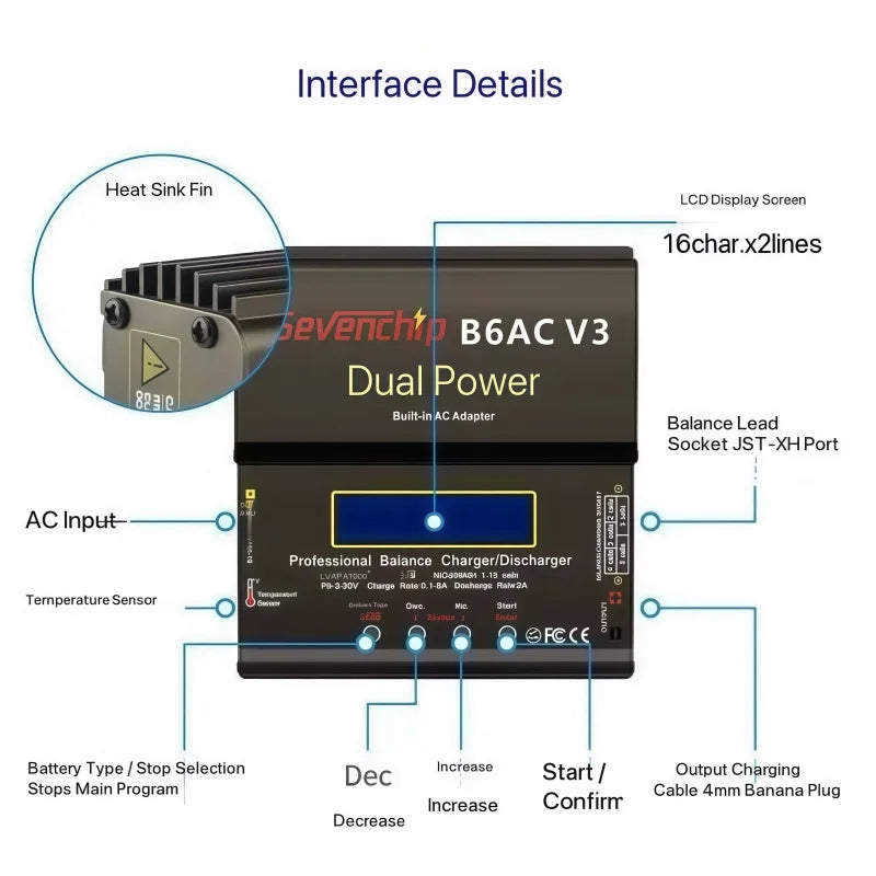 IMAX B6AC 80W B6  battery balanced charger charger multifunctional high-power lithium