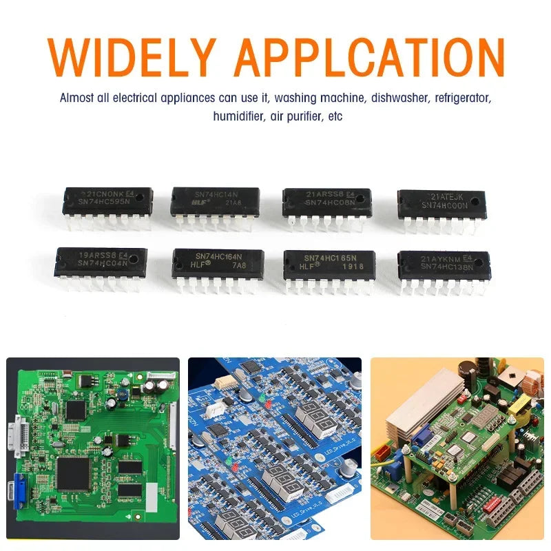 80PCS Integrated Circuit Logic IC Kit DIP-14 SN74HC00N SN74HC04N SN74HC08N SN74HC14N SN74HC138N SN74HC164N SN74HC165N SN74HC595N
