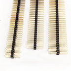 100pcs 2.54mm Single Row 1X40P L7.5/11.5/15/17/21mm PA=PC Plastic in Middle Breakaway Stack PCB Board Male Pin Header Connector