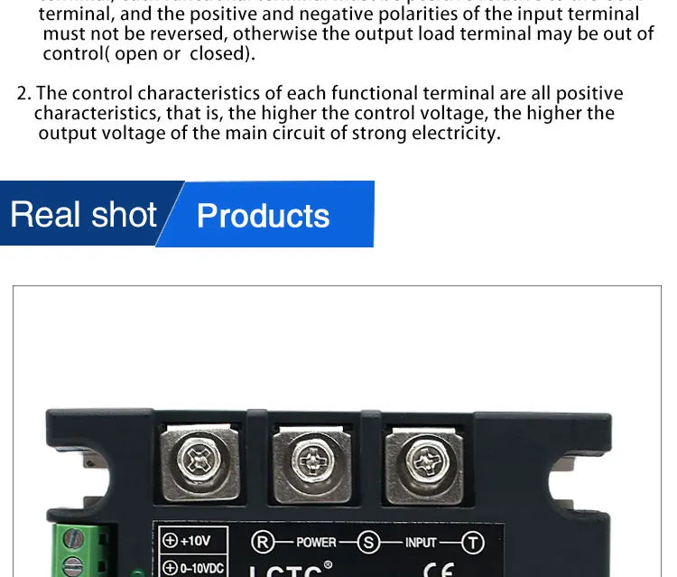 LCTC Voltage Regulator Module 380V Three Phase Solid State Relay 25A 40A 60A 100A 150A 200A SSR Fully Isolated Intelligent AC