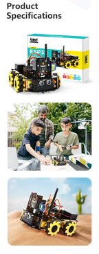 ESP32 Smart Robot Car Kit  Remote Control Car for Arduino Programming Project STEM Education Science Coding Kit