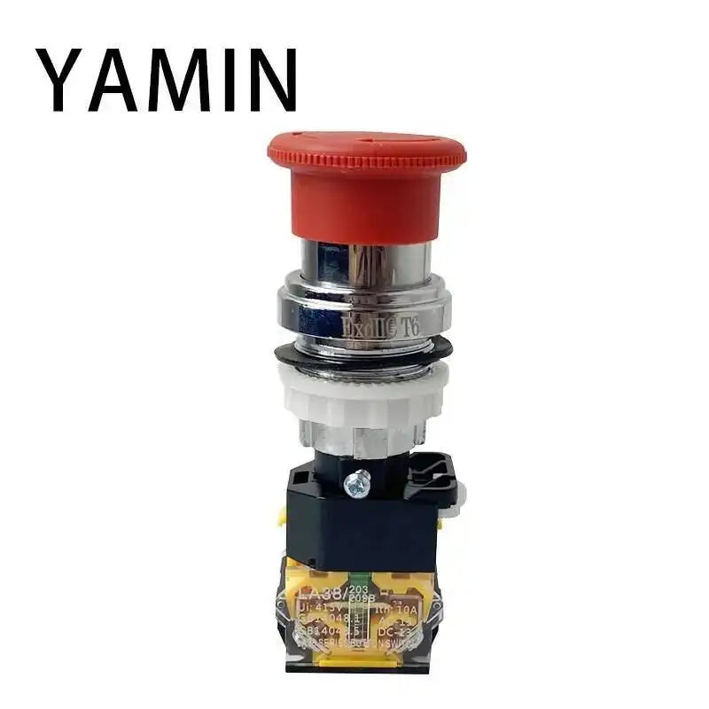 EX Emergency Stop Push Button Switch Explosion-proof Metal Aluminium Alloy Mushroom Head 4 Screws Terminals