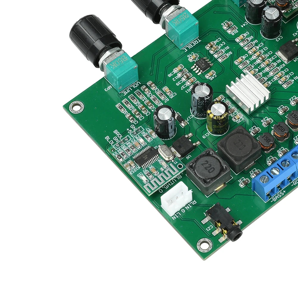 DC 9-18V 2.1 Channel Digital Audio Amplifier Board 2*15W+30W Bluetooth 5.4 Digital Decoder Power Amplifier Audiophile Subwoofer