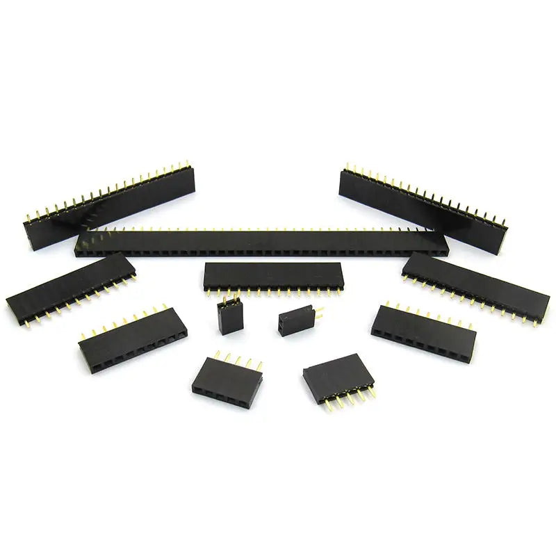 10PCS 2.54mm Pitch Single Row Female 2~13P PCB Socket Board Pin Header Connector Strip Pin Header
