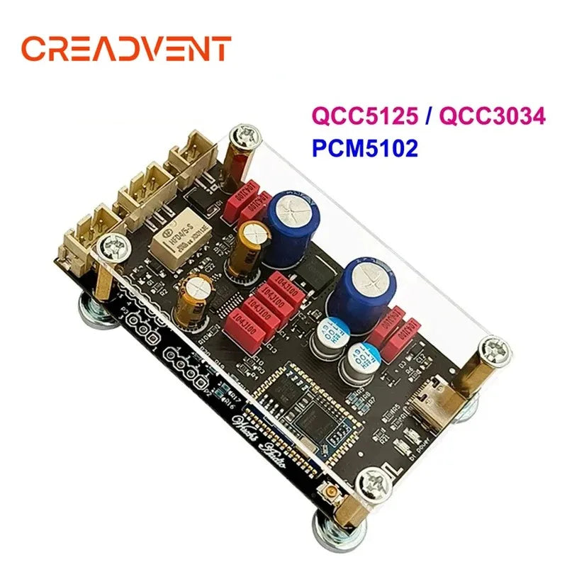 Bluetooth 5.1 Receiver QCC5125 QCC3034 LDAC APTX HD Wireless Adapter USB PCM5102 DAC Audio Decoder Board 24Bit/96Khz For AMP