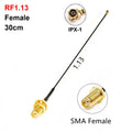 1Pcs 30cm SMA to IPX Cable RF1.13 RG178 Pigtail Jumper Cable RP SMA Female U.FL IPX RP SMA Female Adapter