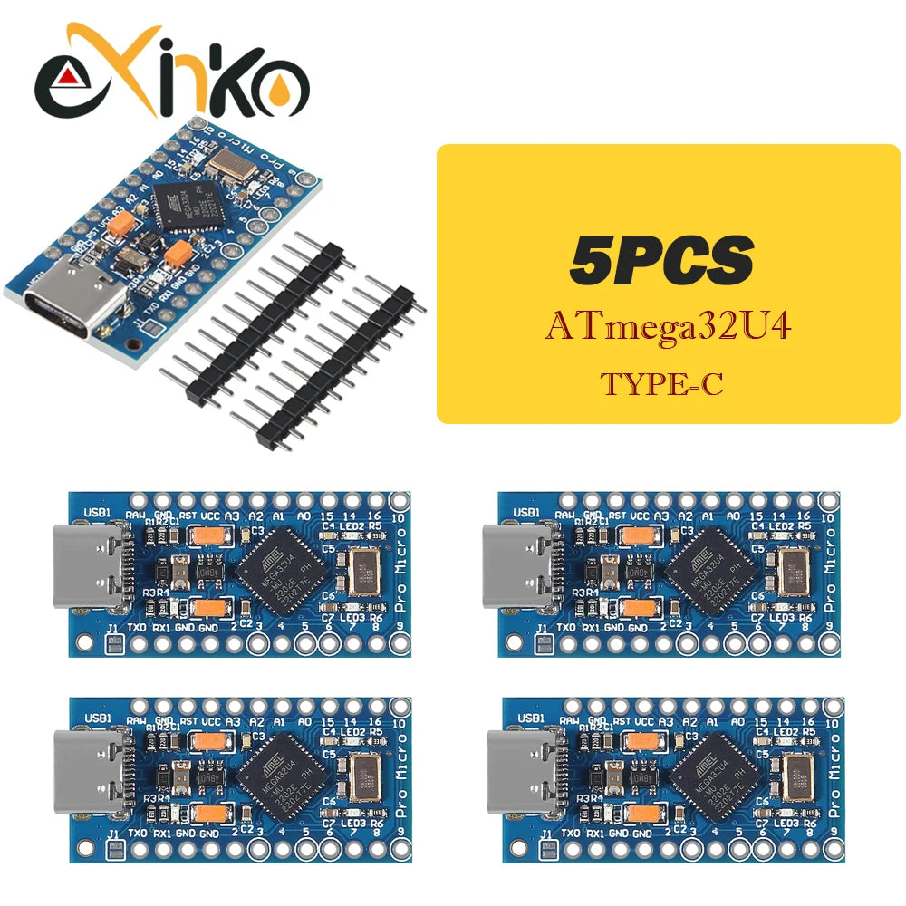 1-10pcs New Pro Micro for arduino ATmega32U4 Module with 2 row pin header For Leonardo in stock . best quality