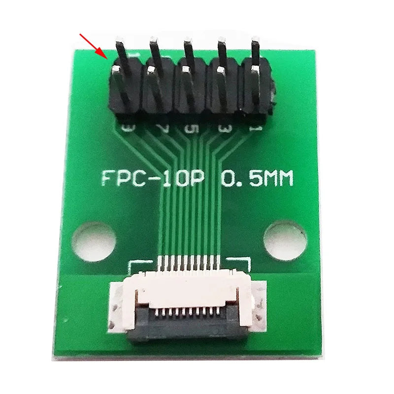 1PC FPC Connector 10PIN Flexible Cable Adapter Board FFC To 2.54mm Straight Plug Soldered With 0.5mm Spacing Socket PCB