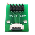 1PC FPC Connector 10PIN Flexible Cable Adapter Board FFC To 2.54mm Straight Plug Soldered With 0.5mm Spacing Socket PCB