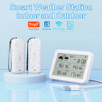 Tuya WiFi Weather Station RF433 IP65 Waterproof Outdoor Temperature Humidity Sensor Thermometer Hygrometer 2-9 Sub Devices