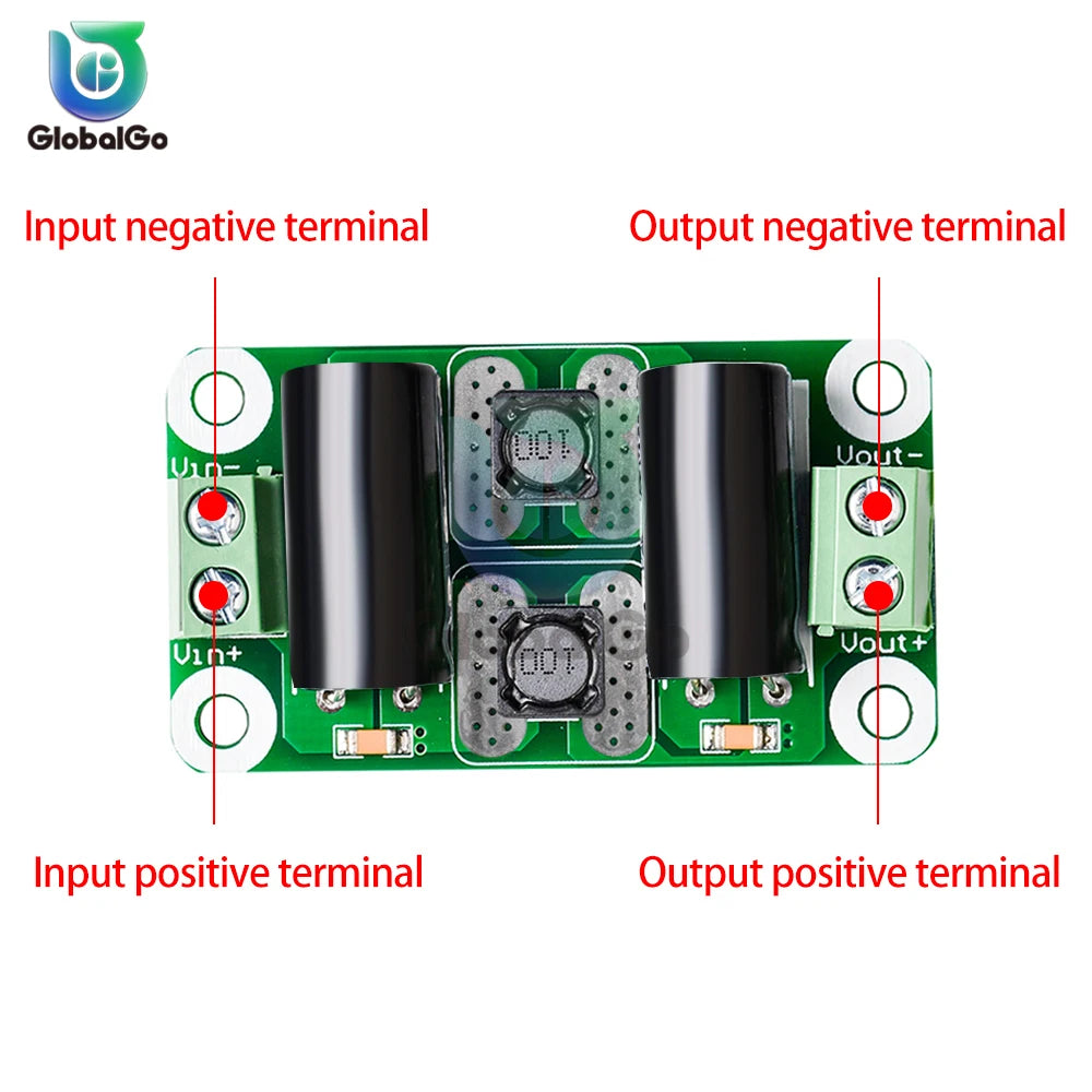 DC Power Filter Board 0-25V/0-50V 2A/3A/4A Class D Power Amplifier Module Interference Suppression Board EMI Suppression