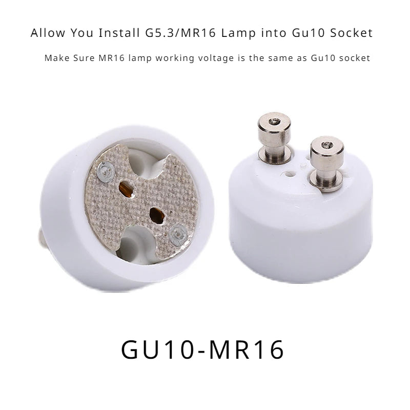 2pcs GU10 to E14 E12 GU10 MR16 G5.3 G9 E26/E27 CFL LED Light Socket Lamp Bub Base Holder Converter Adapter