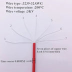 2-50Pcs/lot JST SH 1.0mm Pitch Female Socket Terminal Plug Wire Connector SH 1mm 2 3 4 5 6 Pin 20CM 32AWG Silicone Wires Cable