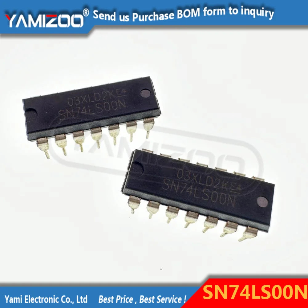 10pcs SN74LS00N 74LS00 SN74LS00 2 Input Four NAND Gates LOGIC QUAD 2-IN NAND GATE 14DIP New Original