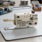 Microswitch with Actuator Compact Rectangular Microswitch Limit Switch Snap Action Mechanical for Technicians, Control Panels