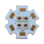 10W-12W EverLight 3535 4Chips 4-LEDs 3V6V12V Infrared IR 850nm 940nm 730nm High Power LED Emitter Diode with 20mm Copper PCB