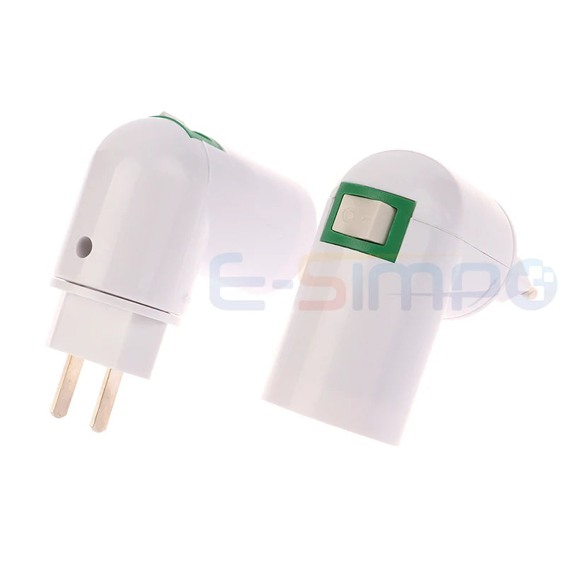 PP-E27 Adjustable E27 LED Light Lamp Bulb Bases Socket Holder Bulb Adapter Plug Converter Adapter Light Lighting EU US Adaptor