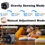 Adjustable Cube Timer - 5/10/30/60 Minute Countdowns, Settings - Pause, Resume, Silent, Vibrate & Sound Alarm for Work, Study