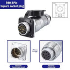 PLS20 Aviation Connector WS20 TP20 Opening Diameter 20mm 2/3/4/5/6/7/8/9/10/12 Pin Male Female Aviation Plug Aviation Socket