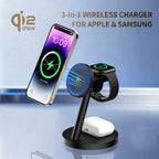 3in1 Qi2.2 25W Fast Wireless Charging Station 45W PD Plug For iPhone 17 16 Pro Max Plus Apple Watch Ultra SE 3 11 10 AirPods