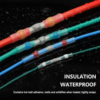10 ~ 500pcs Solder Seal  Wire Connectors Kit Heat Shrink Butt Crimp Terminals Waterproof Electrical Cable Splice Connector