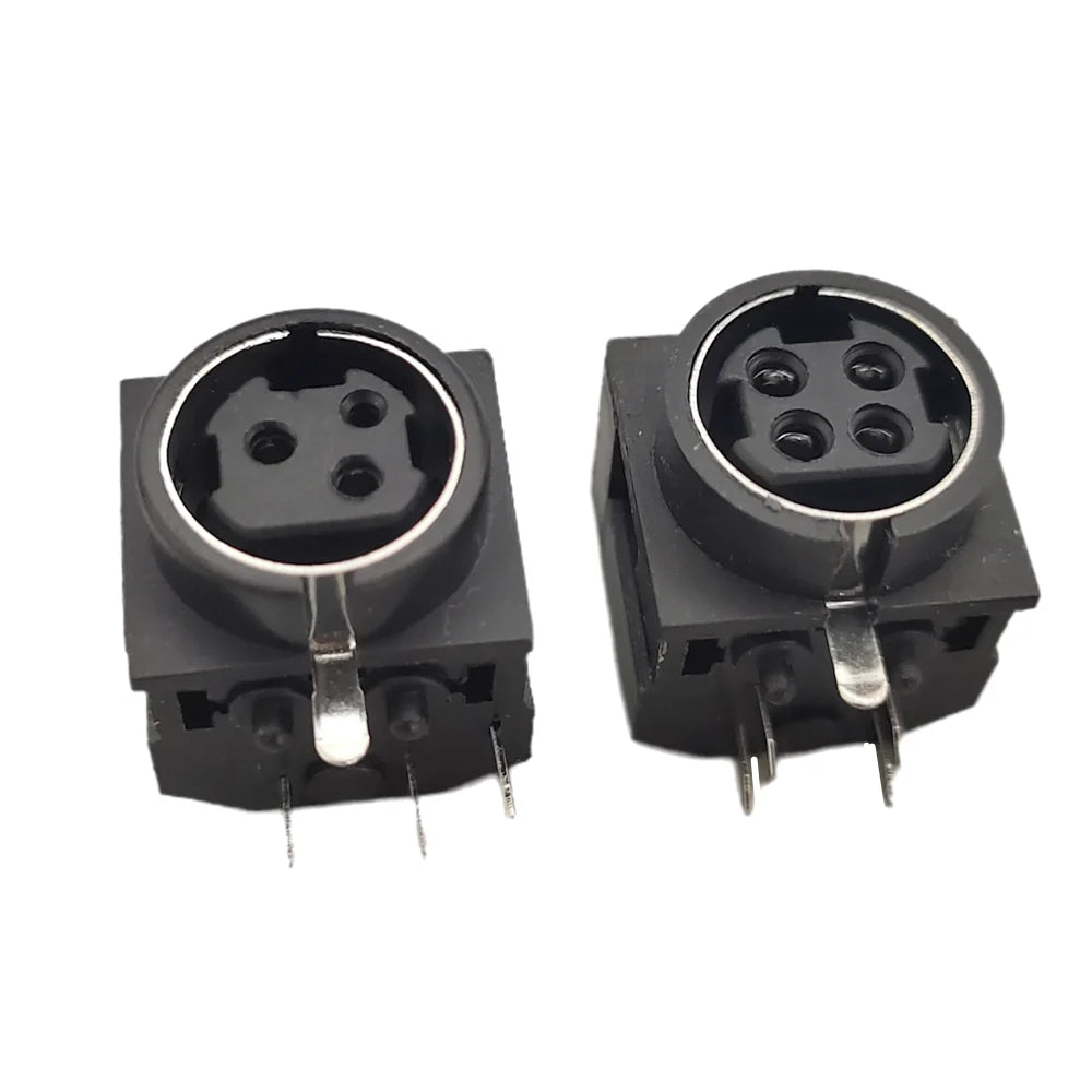 5/10Pcs DIN 3P/4P Horizontal Socket S Terminal MPC Power PS2 Full Plastic Connector 3/4 Core Adapter for Electronics