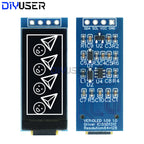 1.09 Inch OLED Display Module 128x64 White SSD1312 I2C, 4 Pin Interface for Raspberry Pi, Low Power Wide View