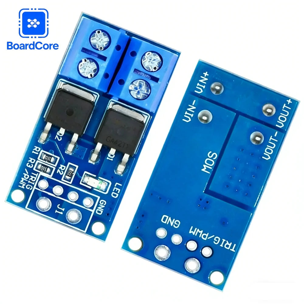 1-10pcs 15A 400W MOSFET Trigger Switch Driver Module PWM Regulator Control Panel DC 5V-36V Dual MOS High Current for Arduino