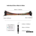 DuPont Wire Breadboard Jumper Cable Wire Male to Male Female to Female Male to Female Ribbon Cable for Arduino DIY 20cm