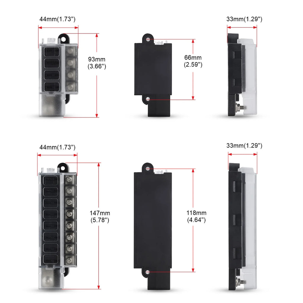 4/8 Way Car Fuse Accessory 12V 24V Car Truck Circuit Medium Insert Fuse Box Circuit Breaker Blade Fuses Circuit Standard ATO ATC