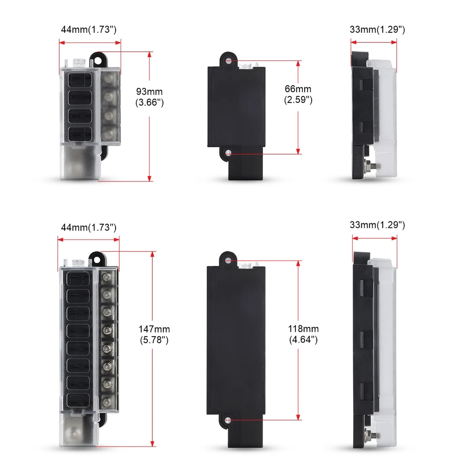 4/8 Way Car Fuse Accessory 12V 24V Car Truck Circuit Medium Insert Fuse Box Circuit Breaker Blade Fuses Circuit Standard ATO ATC