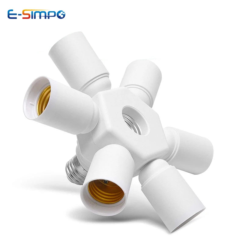 1pc E27-4E27 7E27 E26CFL LED Lamp Base Light Socket Splitter Extender Universal 250V2A Medium Edison Screw Lamp Holder Adapter