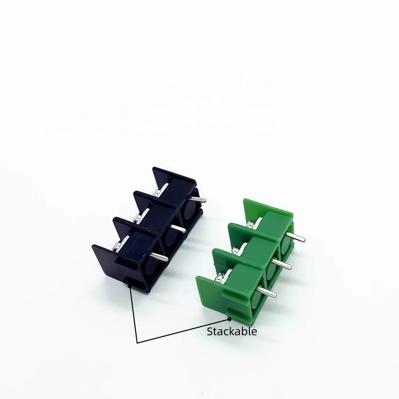 20PCS MG7620 / KF8500 Barrier Terminal Block 7.62mm 8.5mm Pitch PCB Screw Connector 2P 3P 4Pins Stackable Green Black