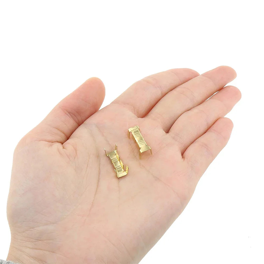 Copper Electrical Wire Connectors Set U-Shaped Crimp Terminals for Fast Wiring Cable Lock 0.5-1.5mm² with Heat Shrink Tube Kits