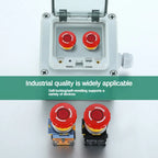 30mm Emergency Stop Button Switch with Light Mushroom Emergency Stop Power Switch Control Electrical Starter Switch 220V 10A NC